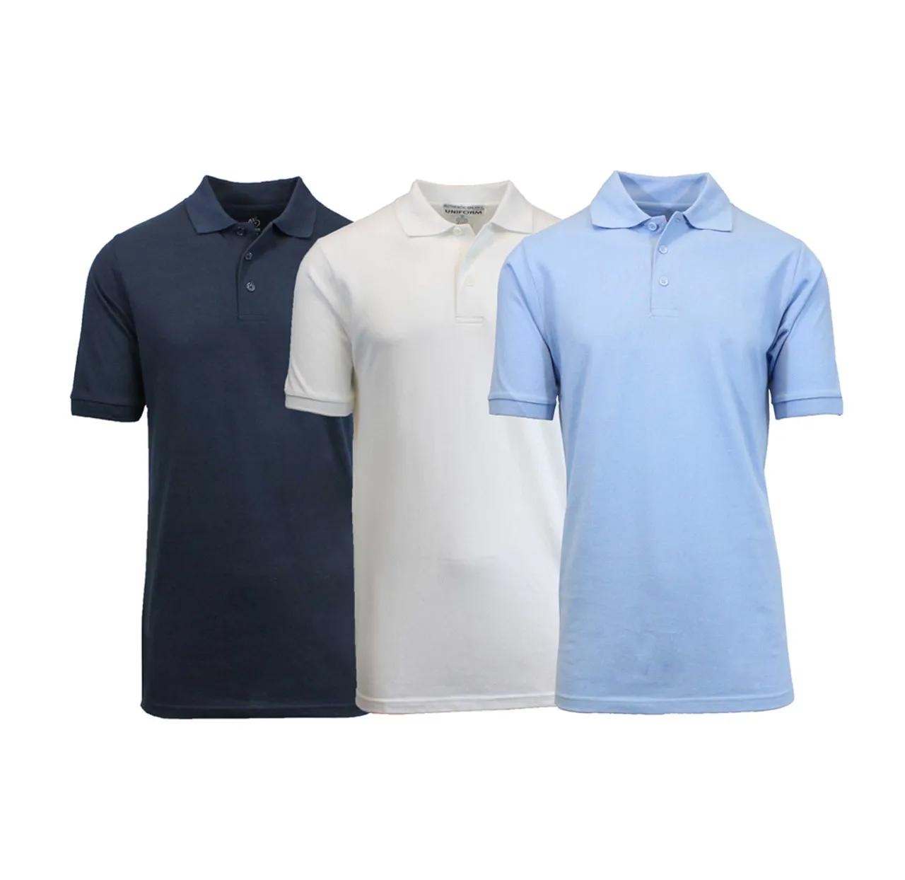 Men's Slim Fit Pique Polo Shirts (3-Pack)