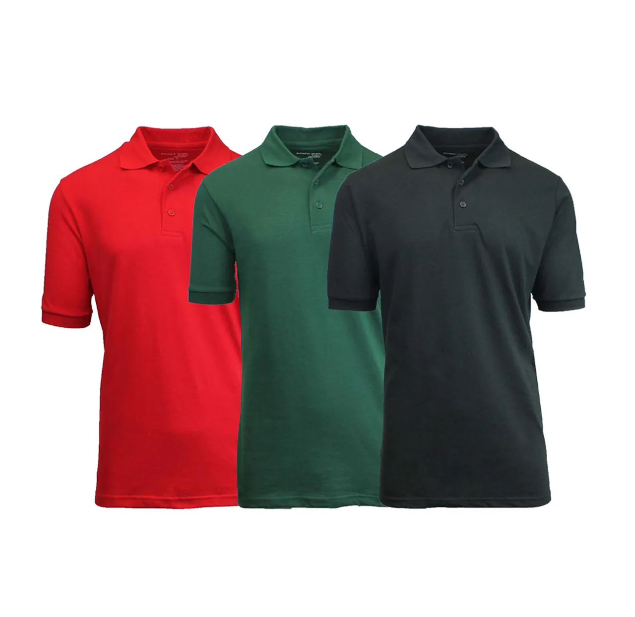 Men's Slim Fit Pique Polo Shirts (3-Pack)