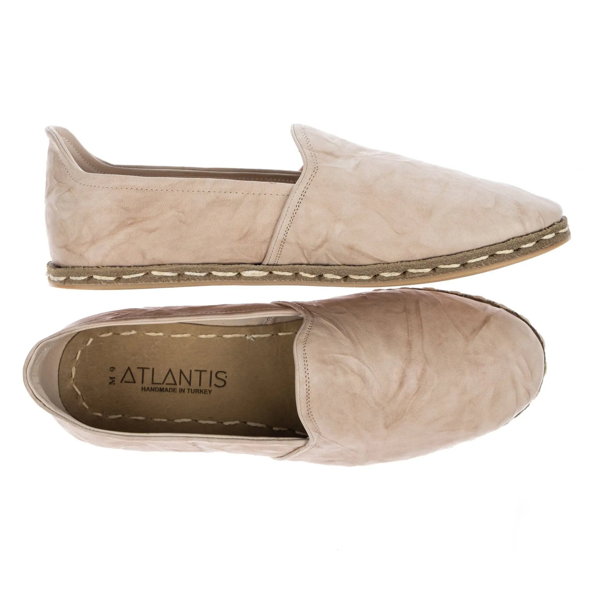 Men's Beige Slip On Shoes