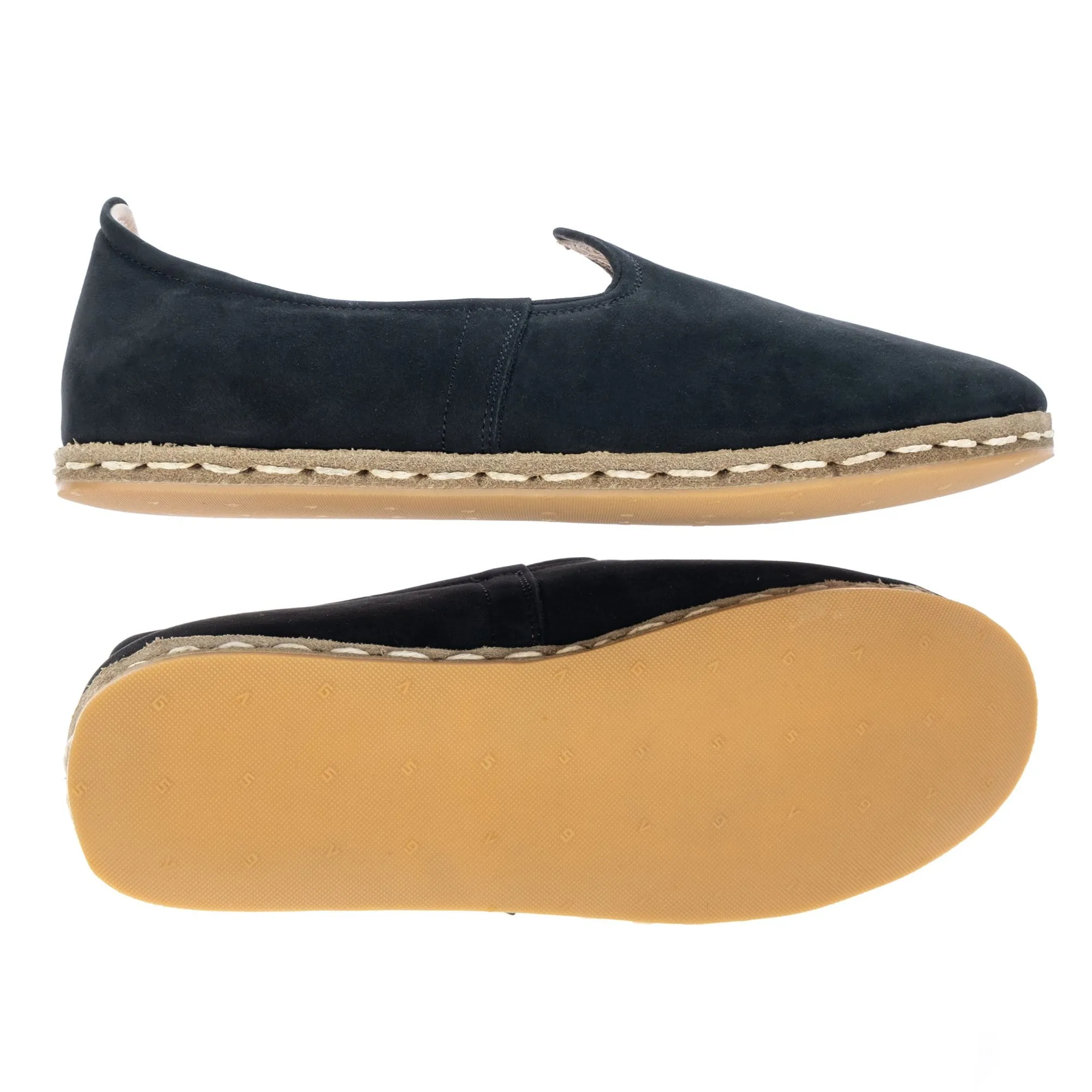 Men's Black Nubucks Slip On Shoes