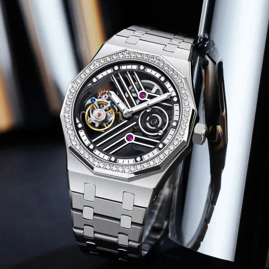 Men's Luxury Tourbillon Movement Super Luminous Waterproof Mechanical Watch