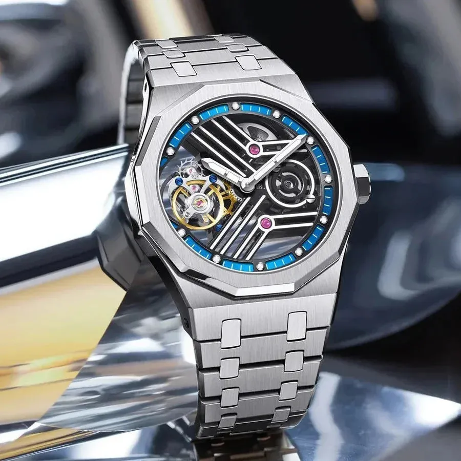 Men's Luxury Tourbillon Movement Super Luminous Waterproof Mechanical Watch