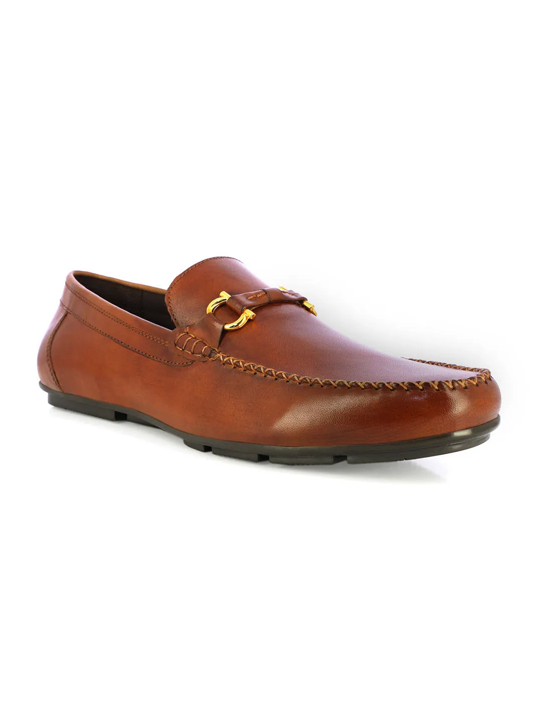 Men's Tan Leather Loafers