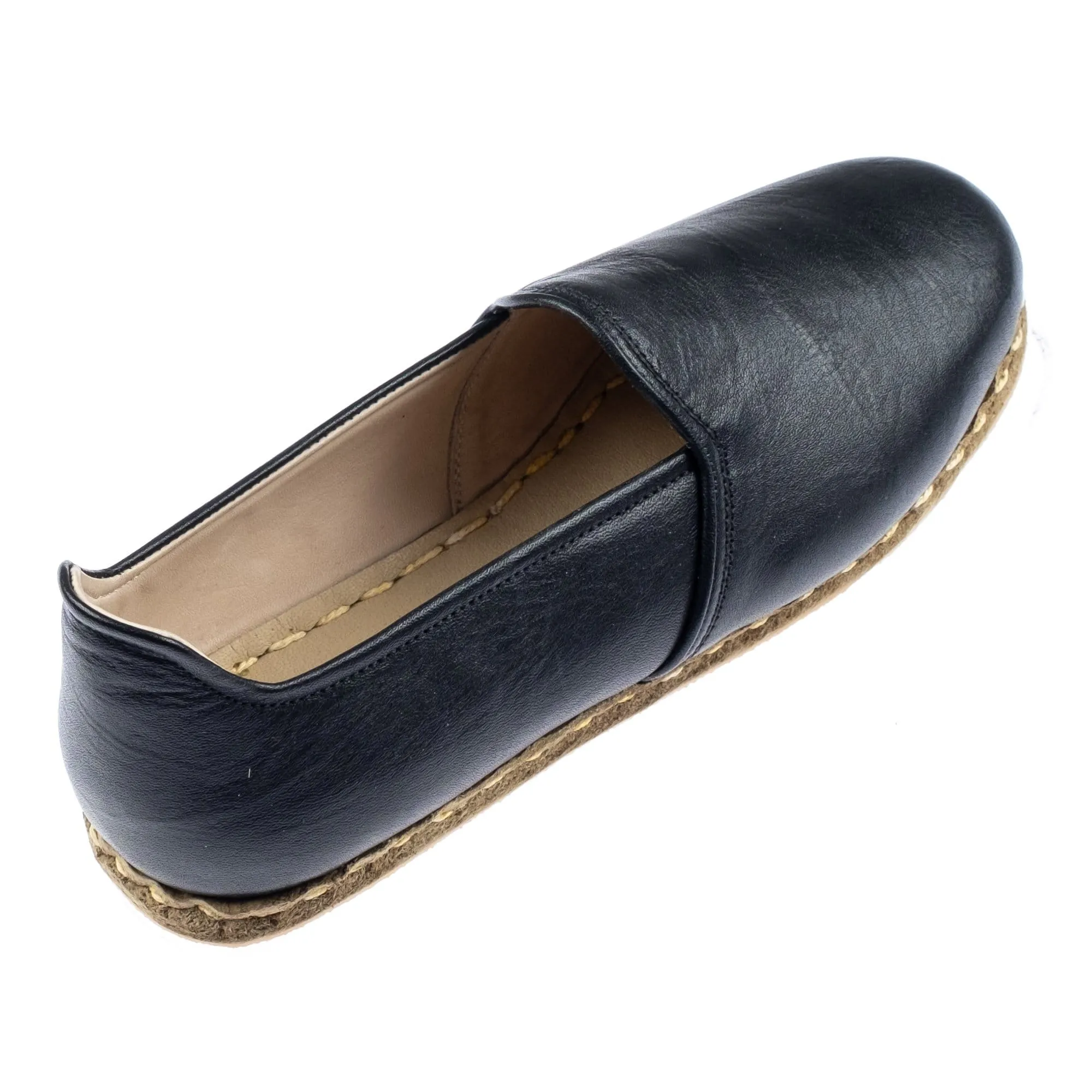 Men's Wrinkled Black Slip On Shoes