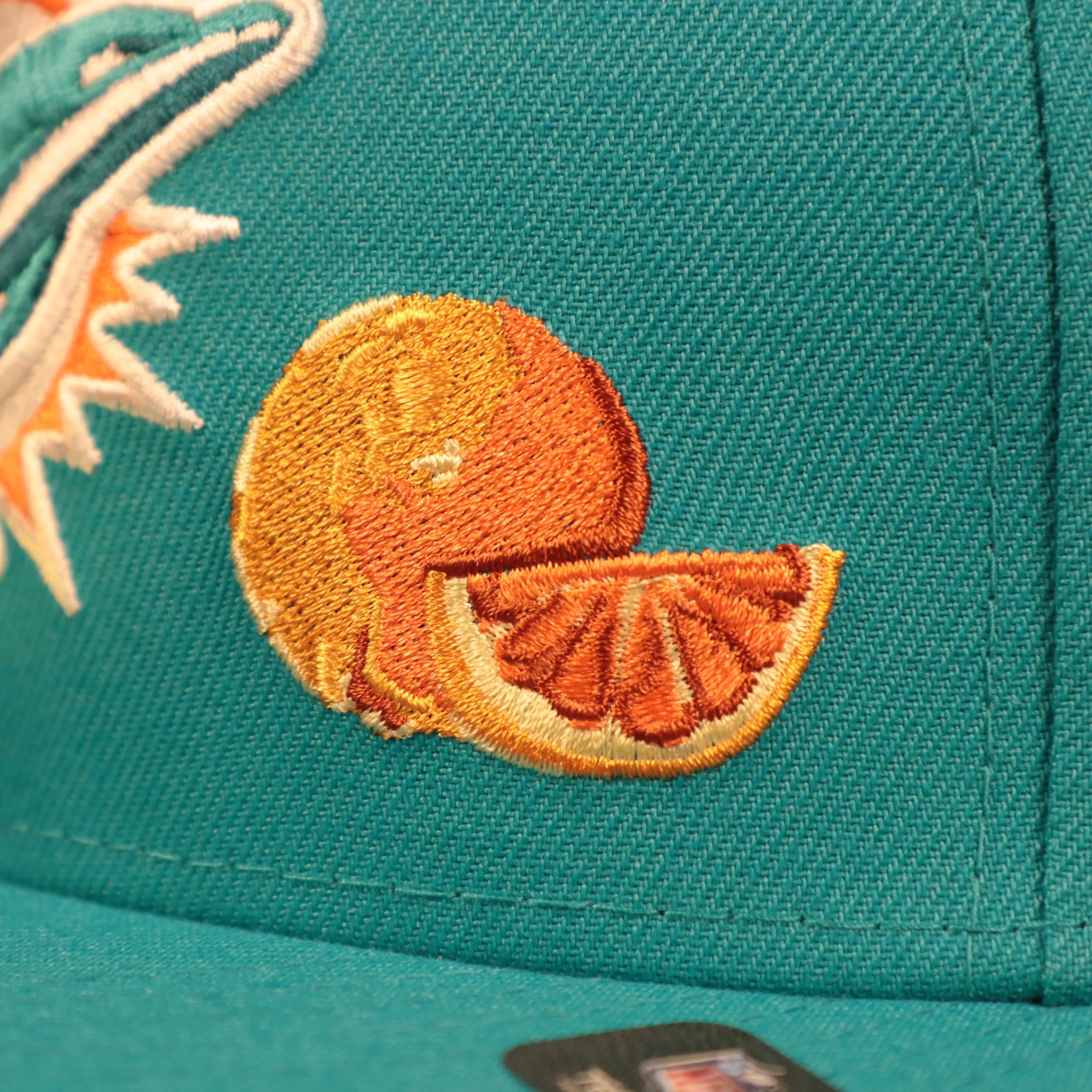 Miami Dolphins City Transit All Over Side Patch Gray Bottom 59Fifty Fitted Cap