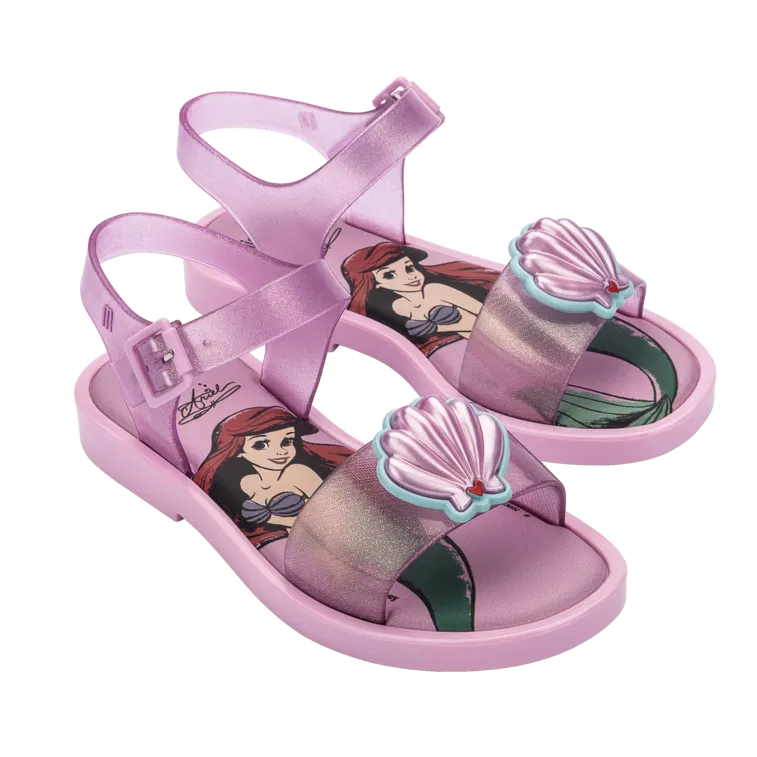 Mini Melissa Mar Sandal + Disney Kids - Glitter Pink / Pink