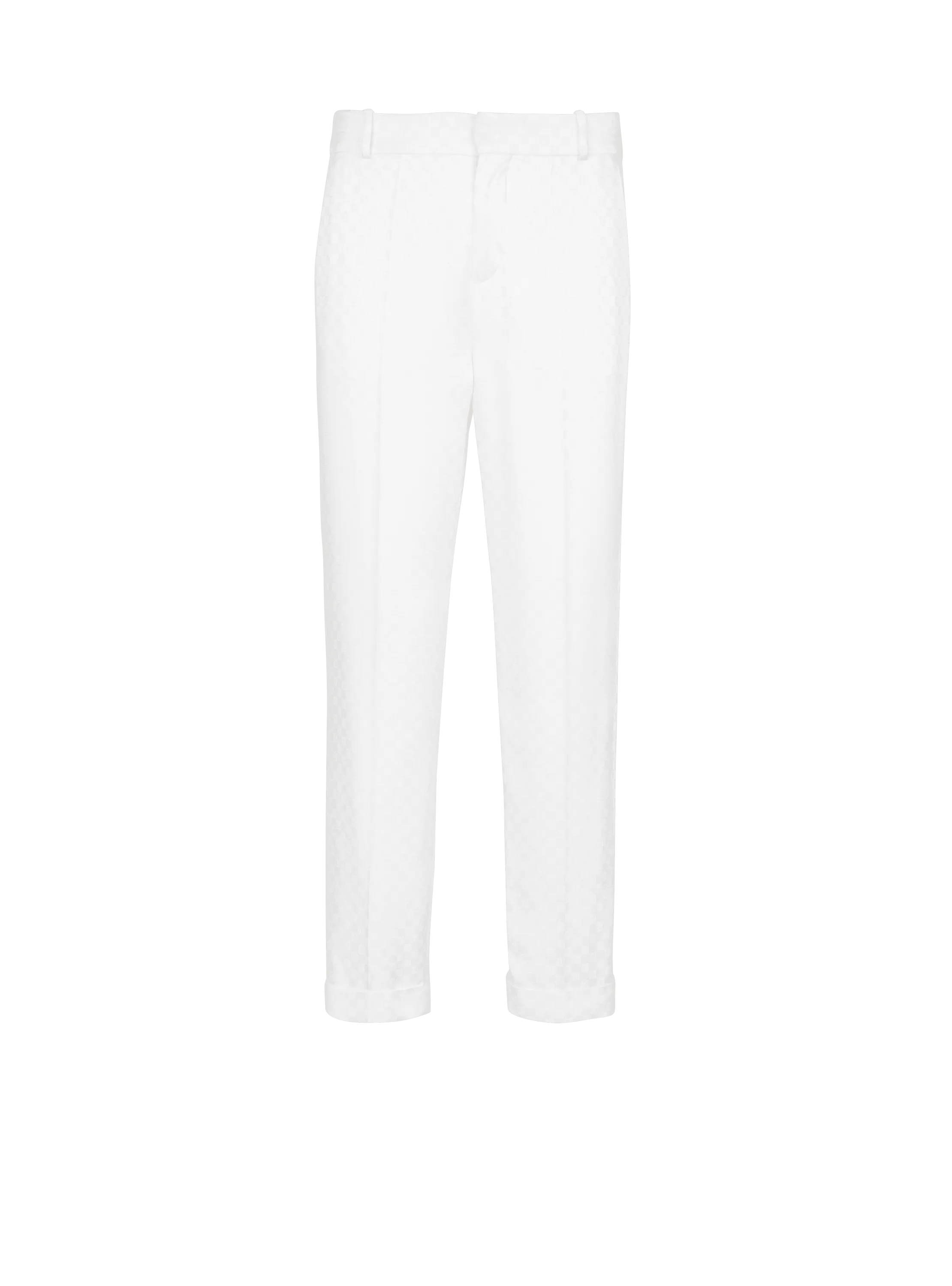 Monogram satin trousers