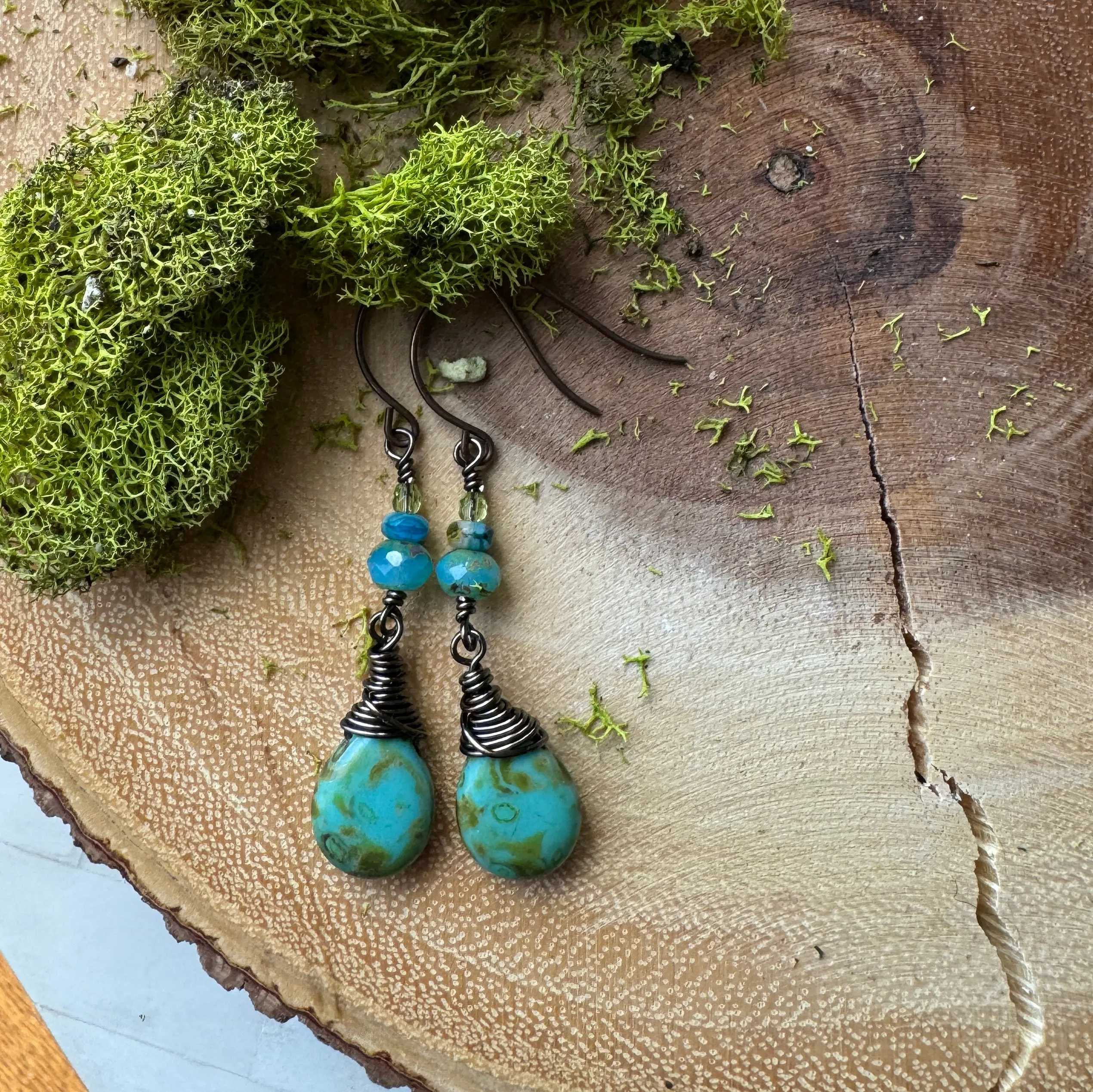 Moss - Turquoise Green Earrings