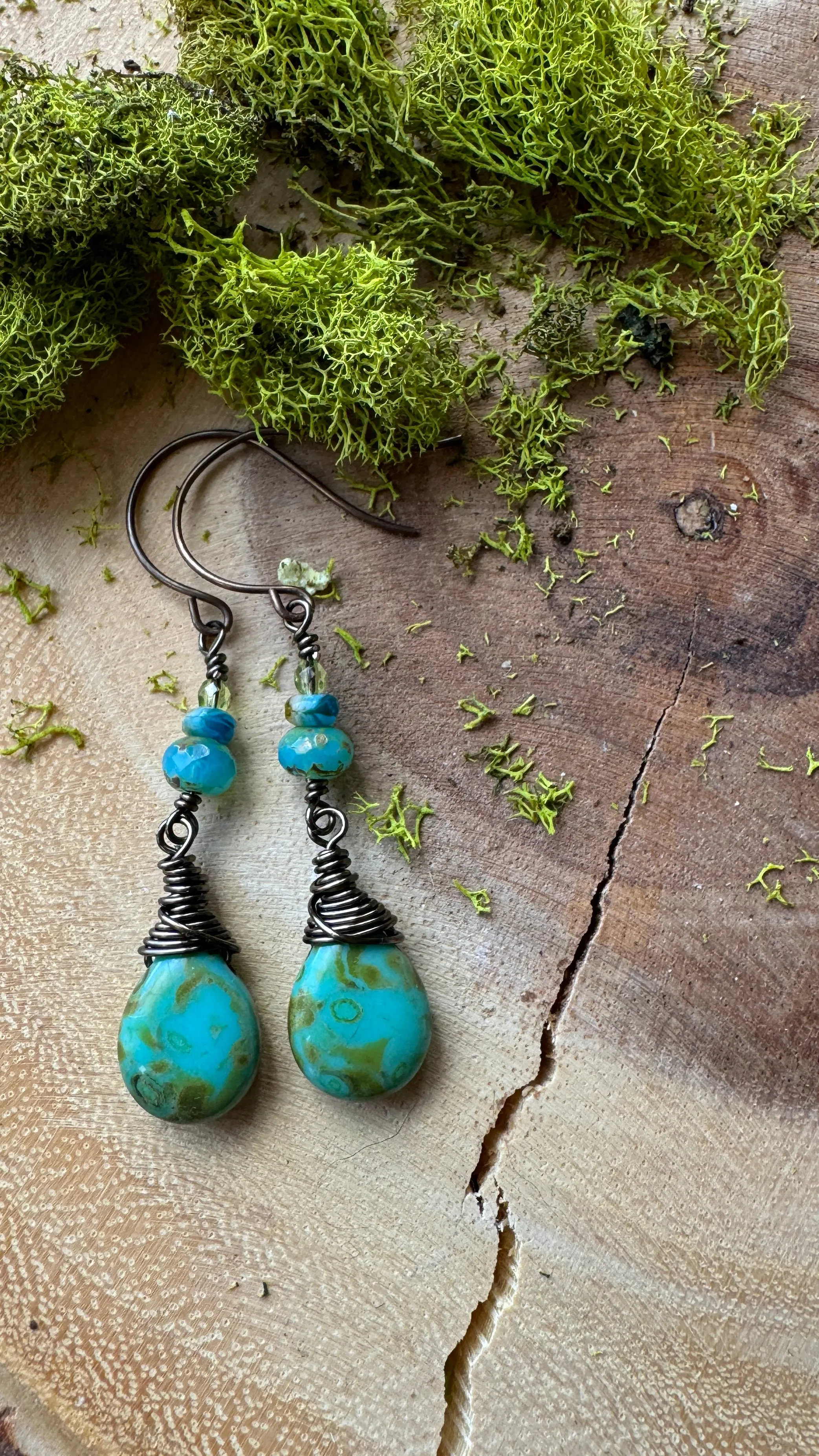 Moss - Turquoise Green Earrings