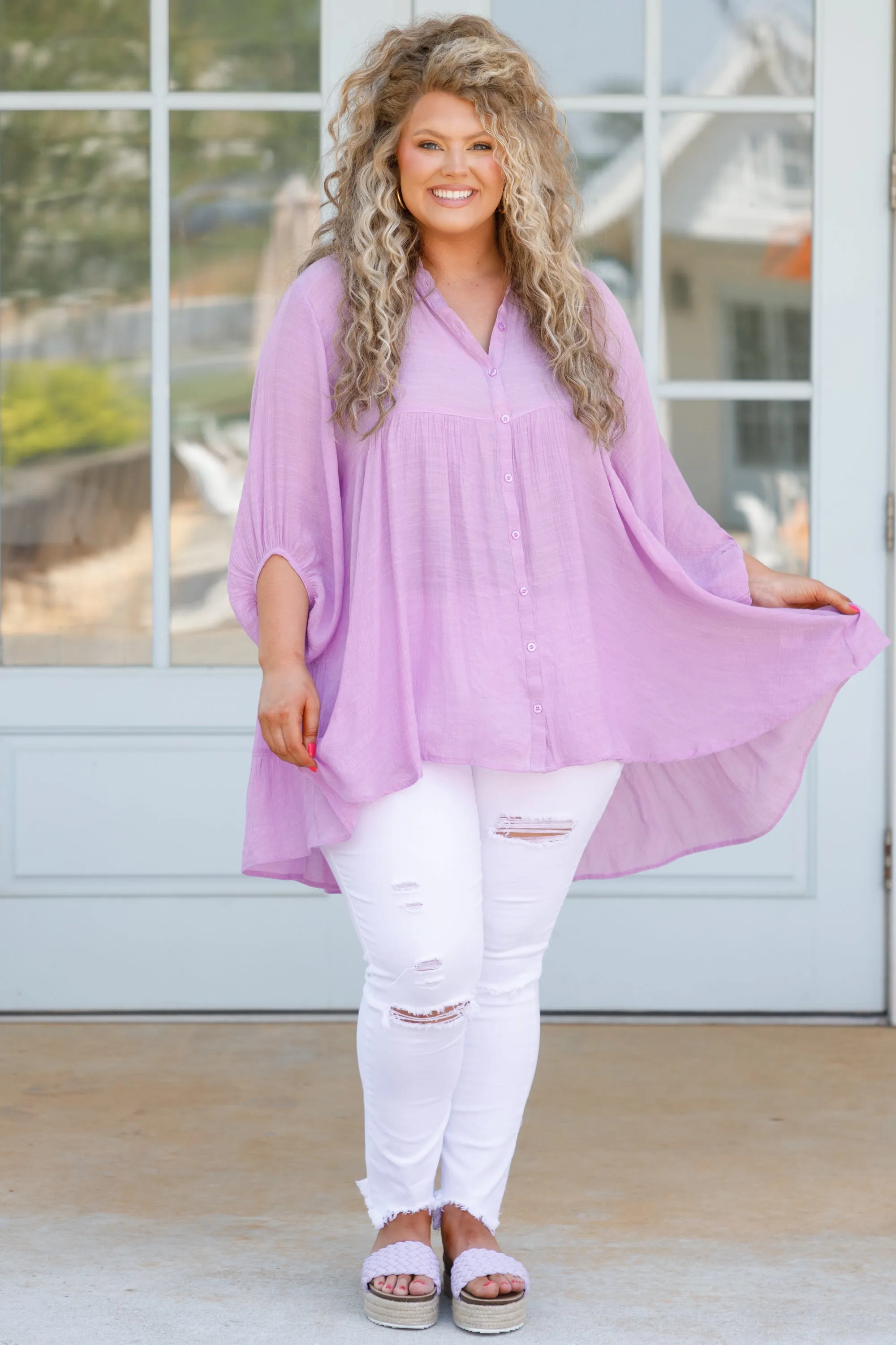 My Treat Tunic Top, Lavender