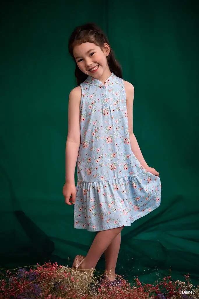 Naomi Cheongsam - Blue Princess Rose