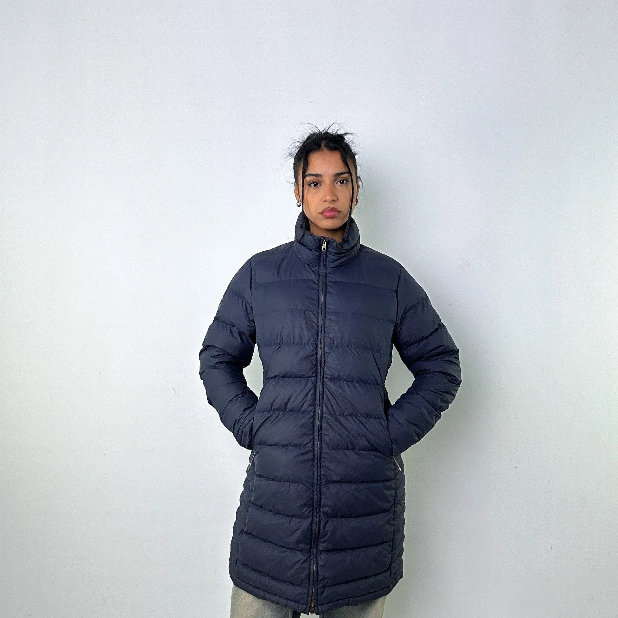 Navy Blue 90s Rab Deep Cover Parka Puffer Jacket Coat (L)