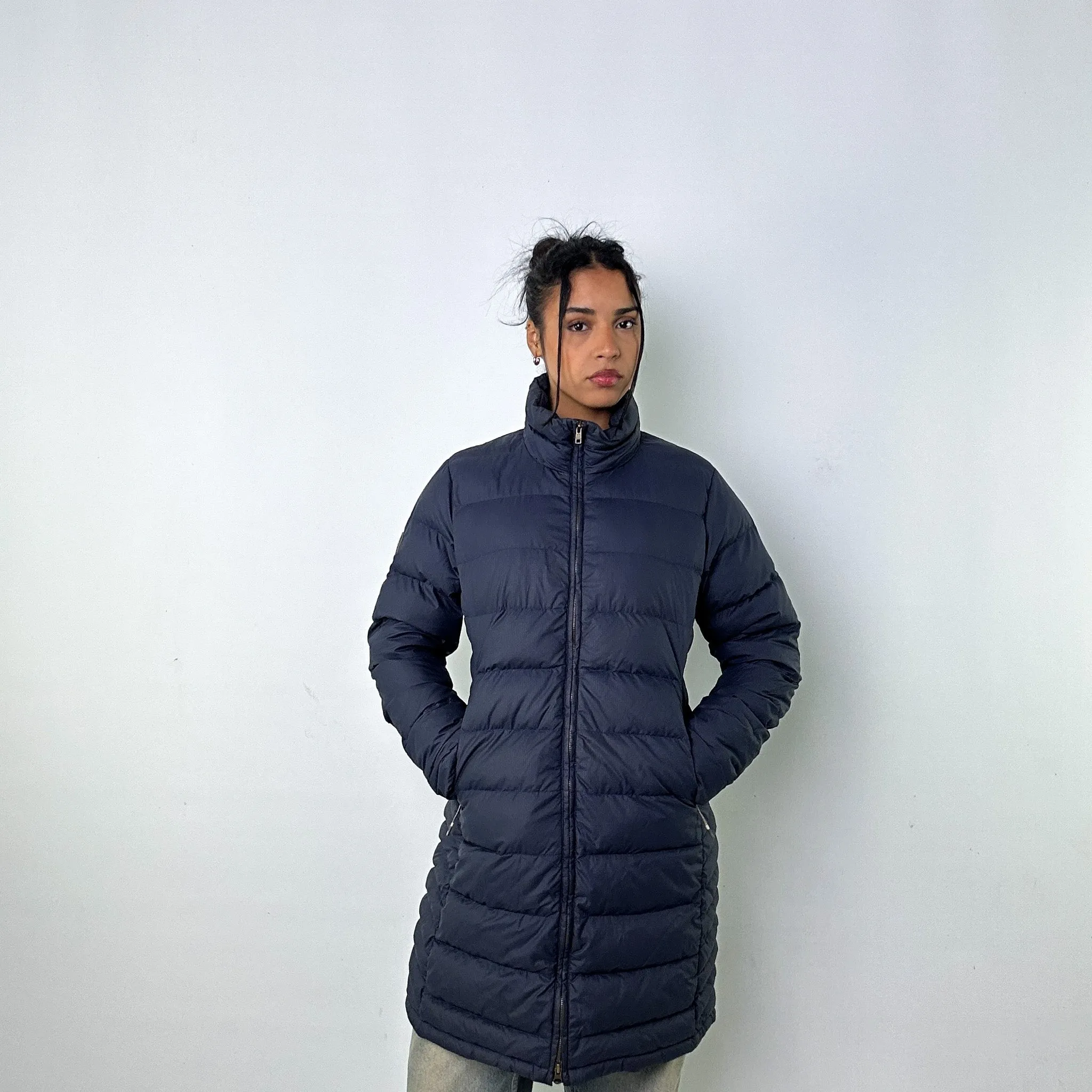 Navy Blue 90s Rab Deep Cover Parka Puffer Jacket Coat (L)