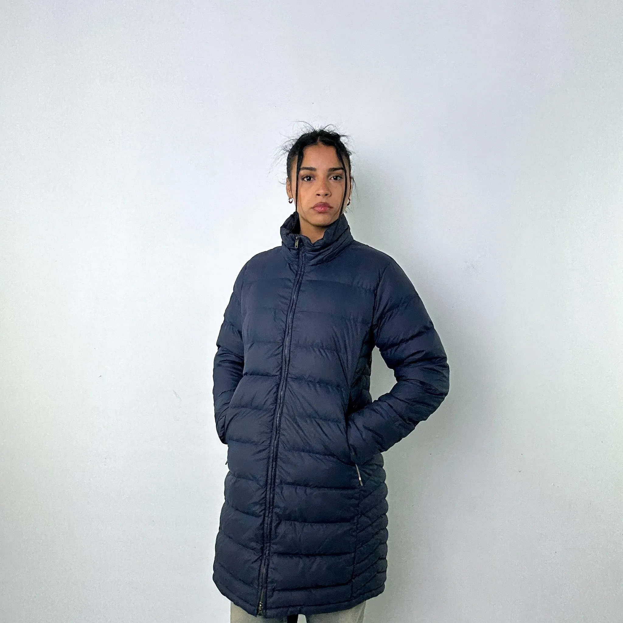 Navy Blue 90s Rab Deep Cover Parka Puffer Jacket Coat (L)