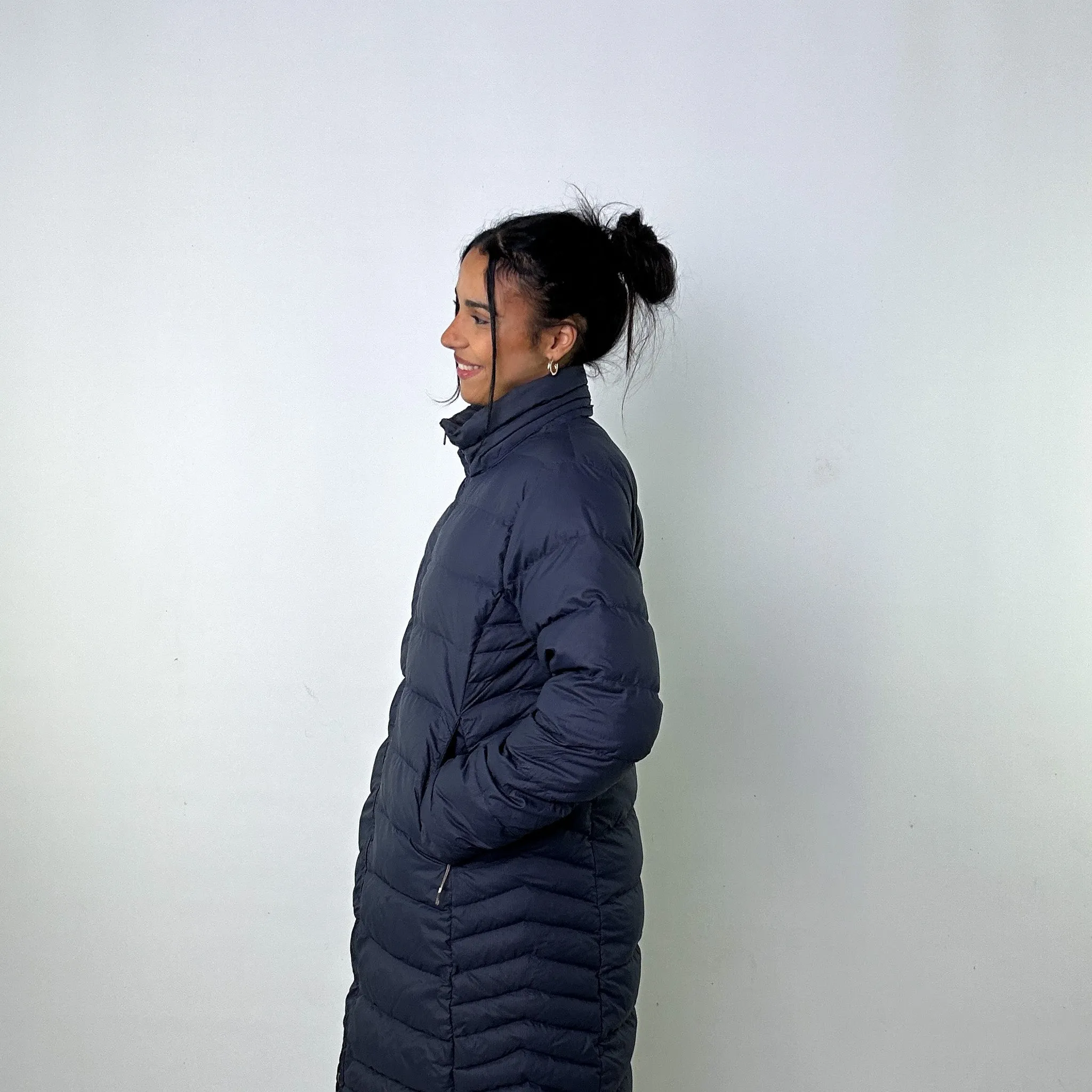 Navy Blue 90s Rab Deep Cover Parka Puffer Jacket Coat (L)