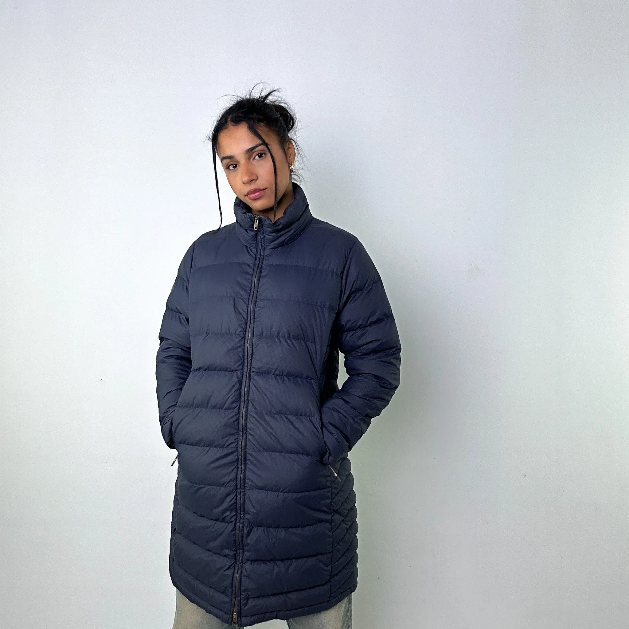 Navy Blue 90s Rab Deep Cover Parka Puffer Jacket Coat (L)