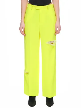 Neon Slit Trousers (UC1C1511-YELLOW)