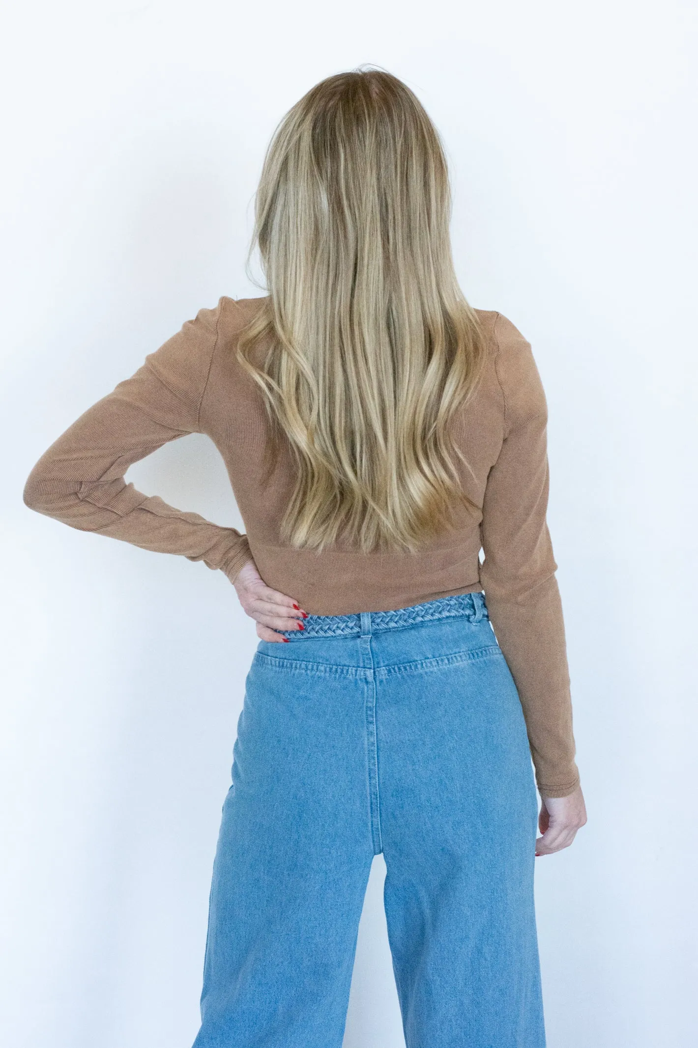 Never a Doubt Brown Henley Bodysuit