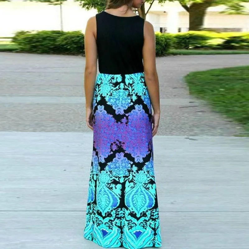 New Women Sexy Boho Long Maxi Party Dress Beach Dresses Sundress SM6