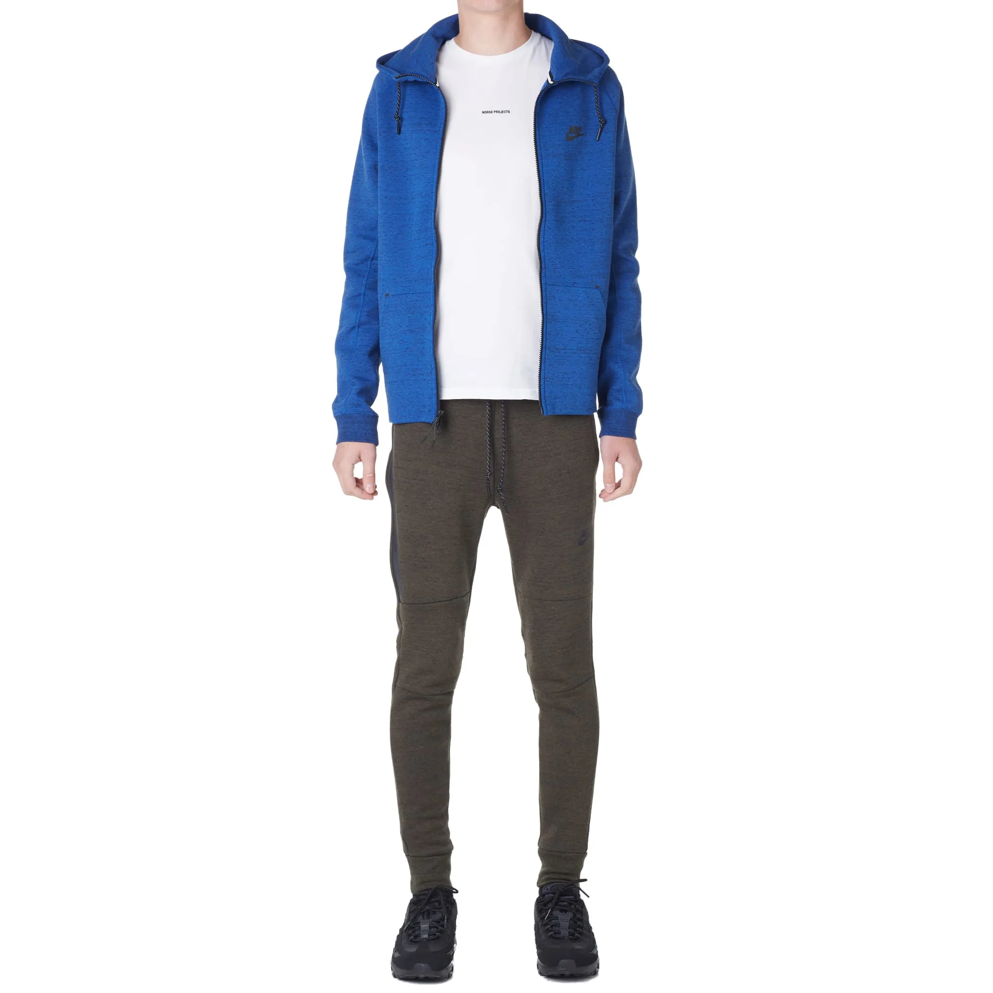 Nike Tech Fleece AW77 Zip HoodyGame Royal & Black