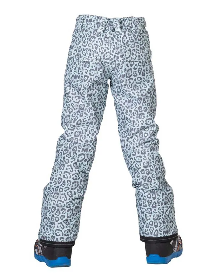 Nikita Cedar Girls Pant Seafoam Cheetah 2021 | Snow Pants Kids | Snow Skiers Warehouse