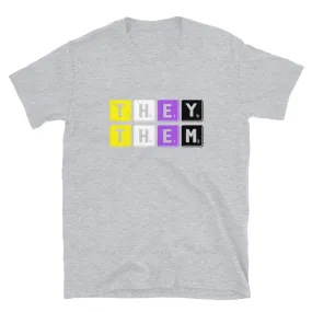 Non-Binary Pride They/Them Pronouns Short-Sleeve Unisex T-Shirt