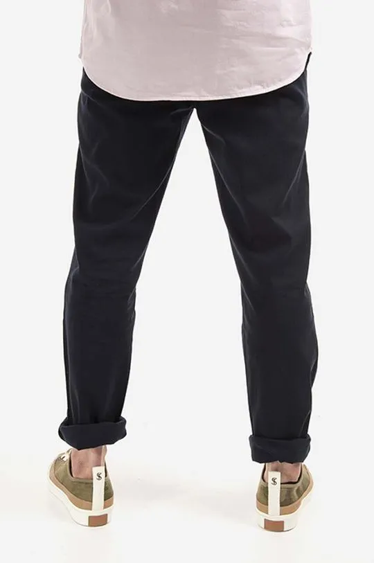 Norse Projects trousers men's black color