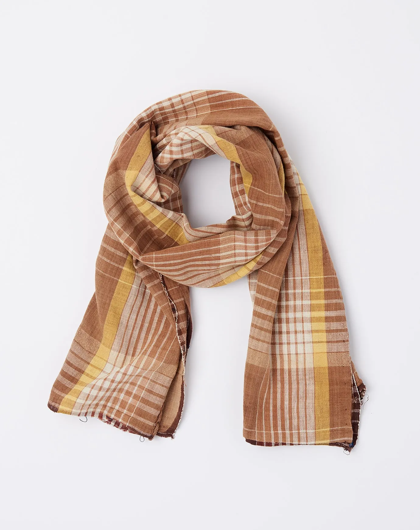 Oversized Scarf in Clay Madras