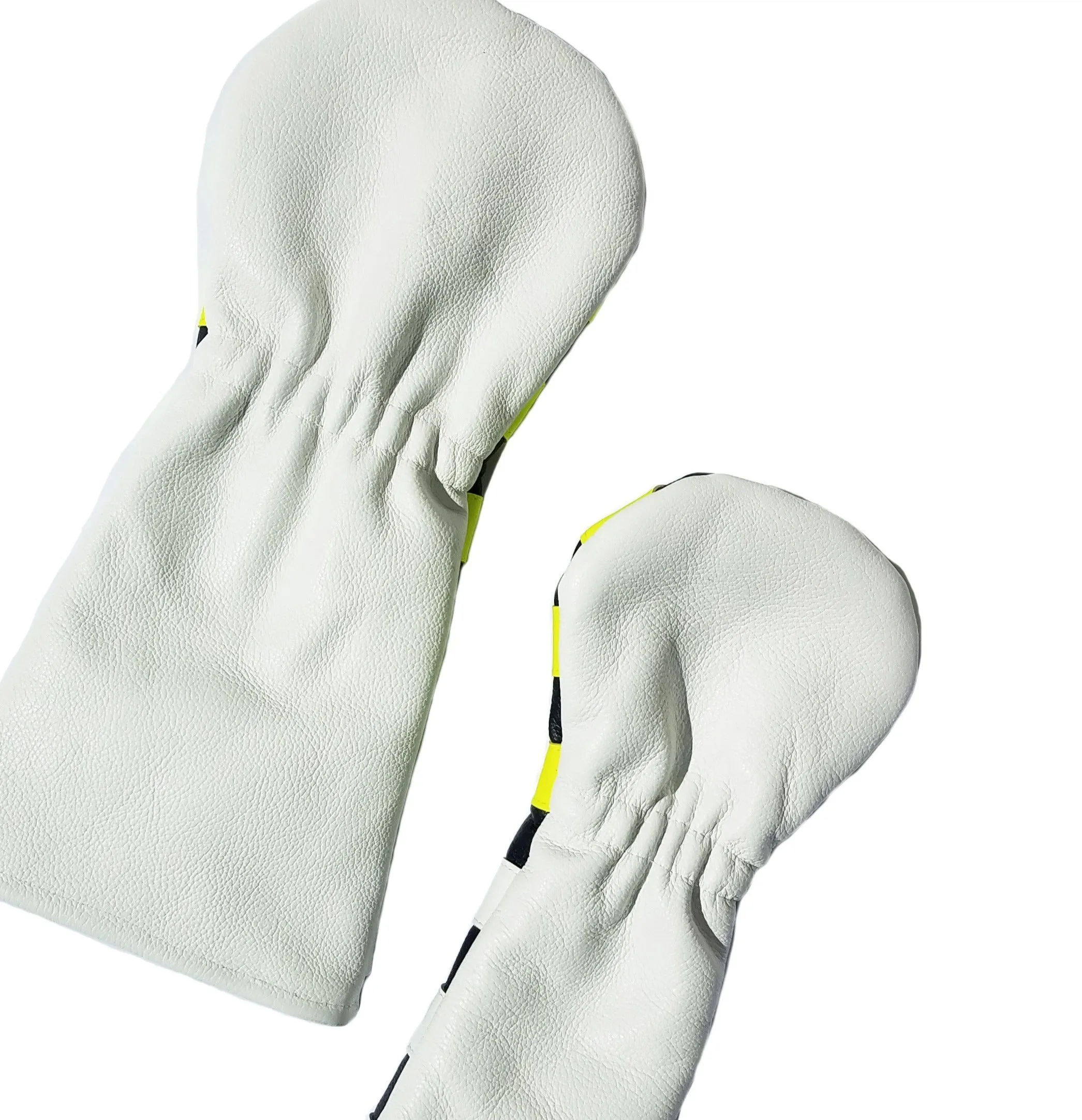 Pair of Neon Yellow Rugby Stripe Headcovers