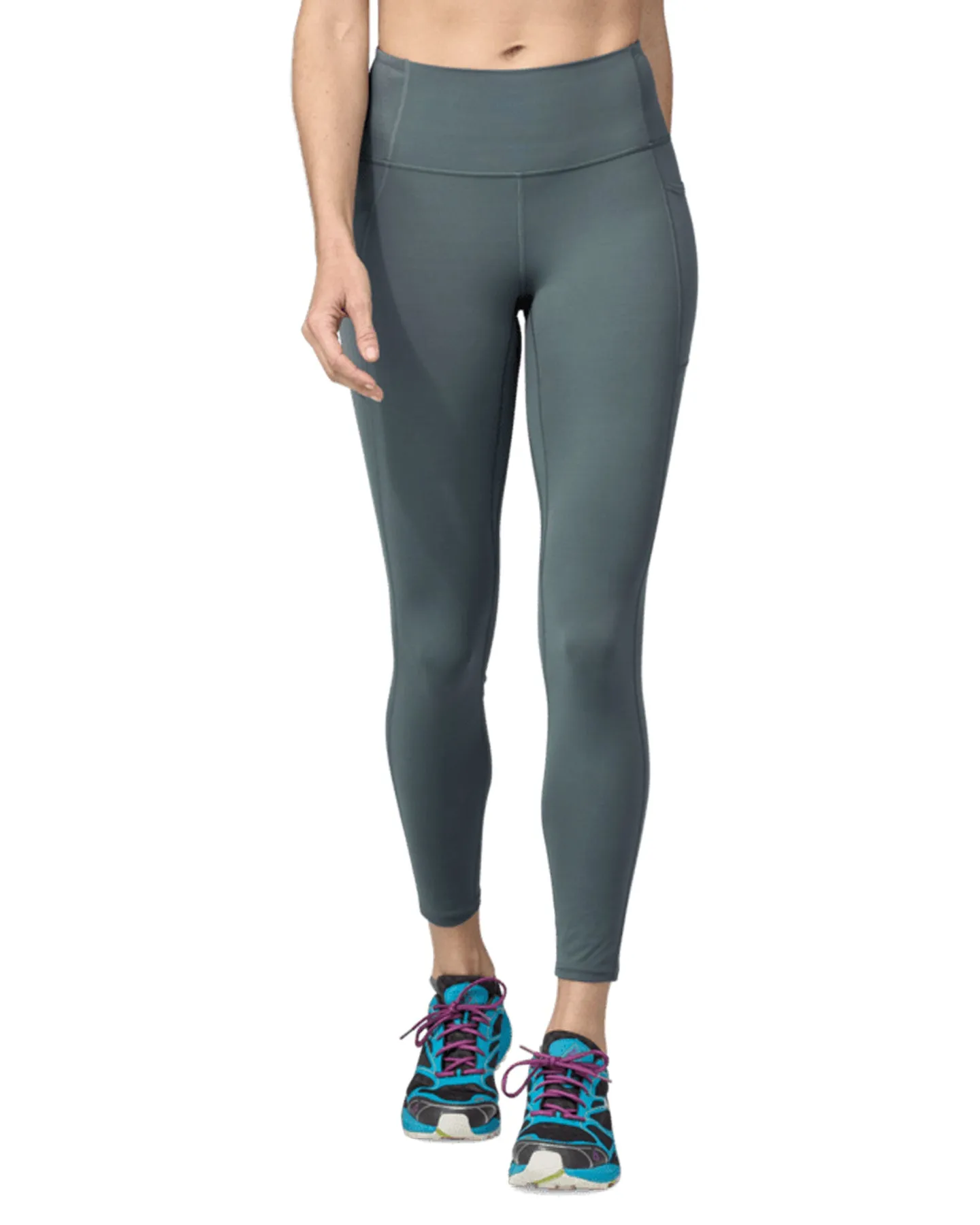 Patagonia Maipo 7/8 Women's Stash Tights - Nouveau Green | Shop Pants at Trojan Wake Ski Snow & Snow Skiers Warehouse