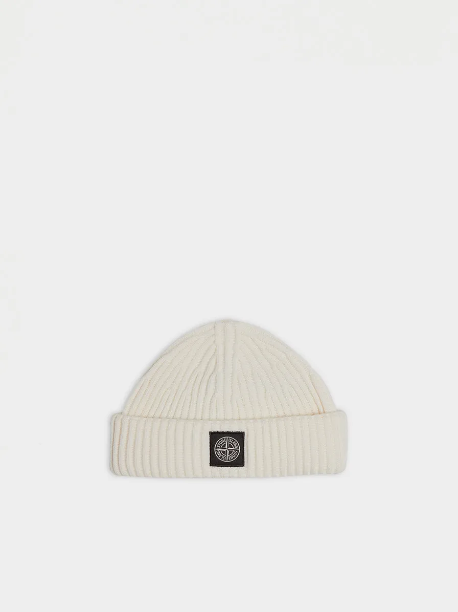 Patch Logo Beanie, Natural