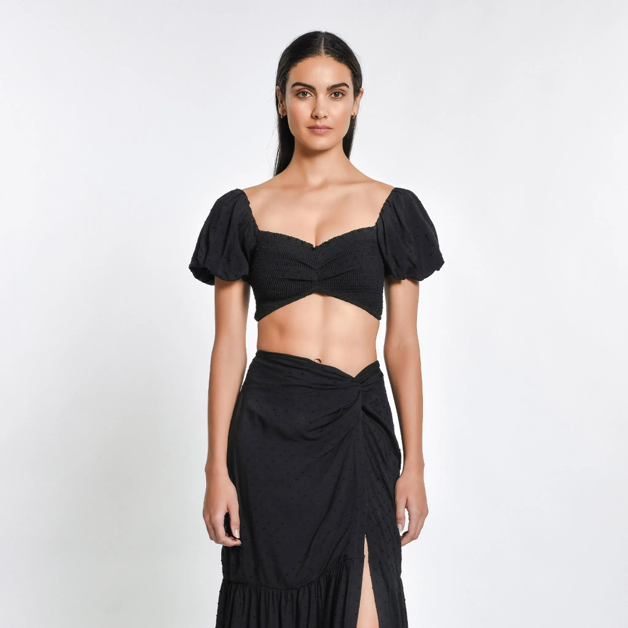 Peixoto - Louisa Crop Top - Black Lotus