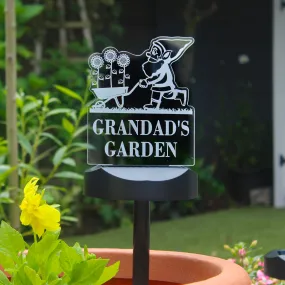 Personalised Gnome Garden Outdoor Solar Light