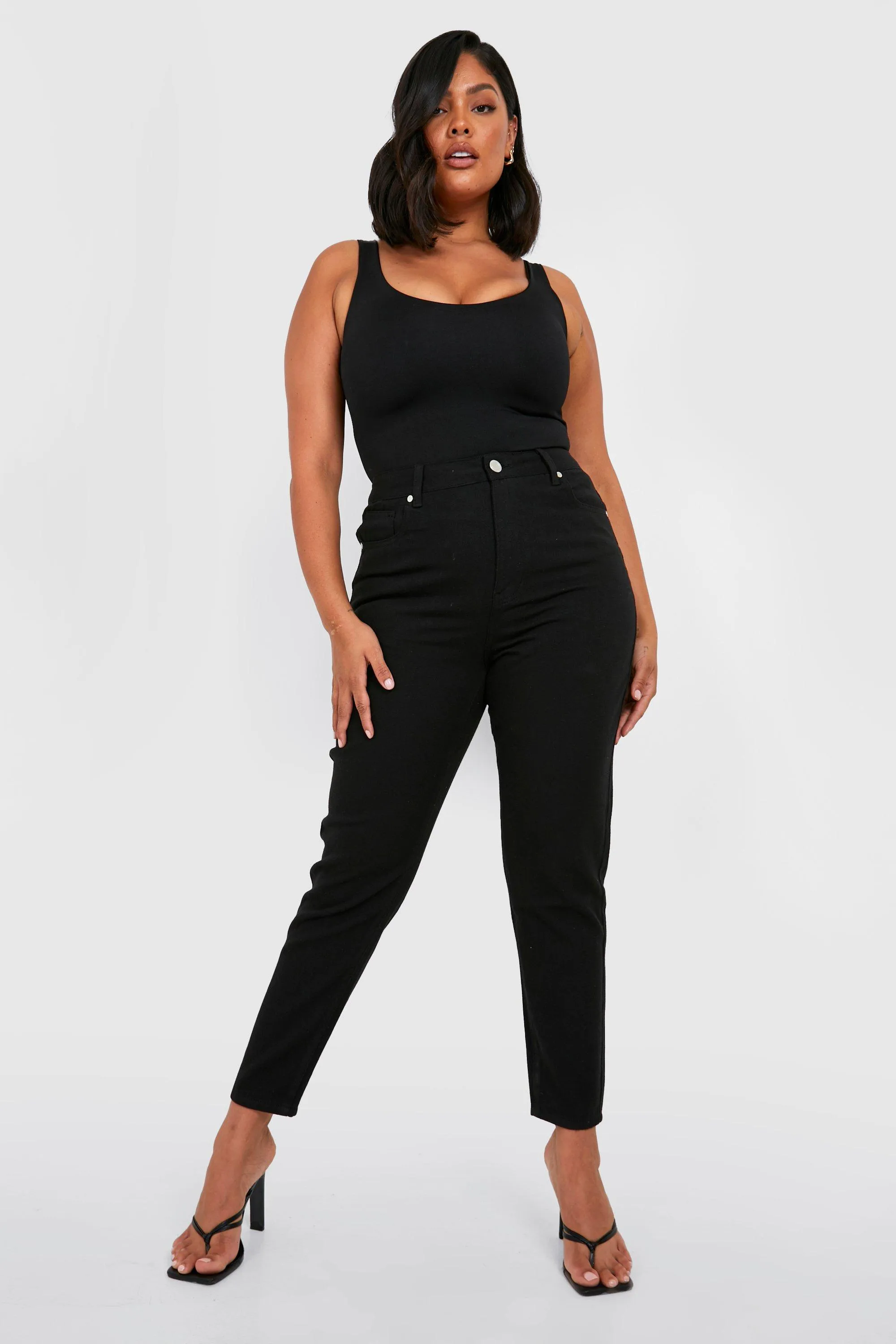 Plus High Waist Slim Jeans