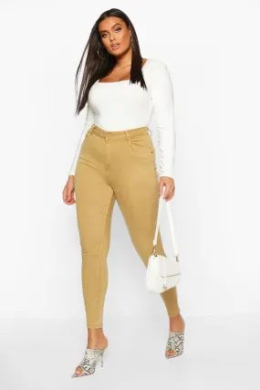 Plus Pocket Stretch High Waist Skinny Jeans