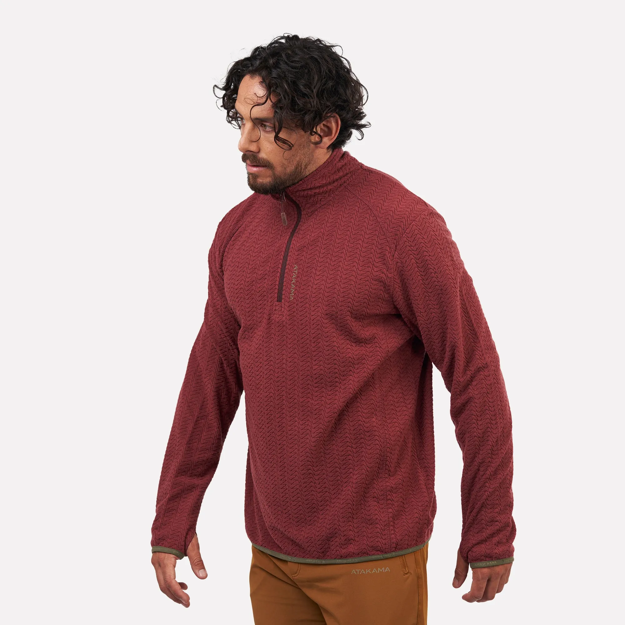 Polar fleece ultraligero 1/4-Zip hombre Volca