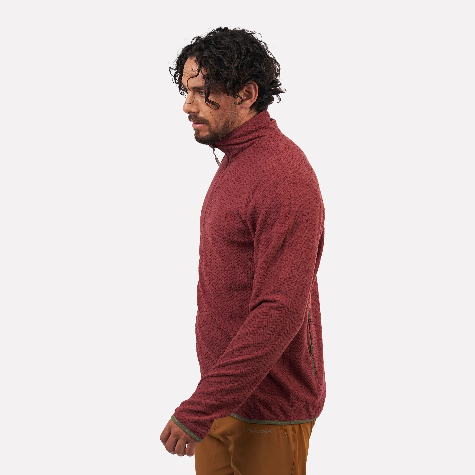 Polar fleece ultraligero 1/4-Zip hombre Volca