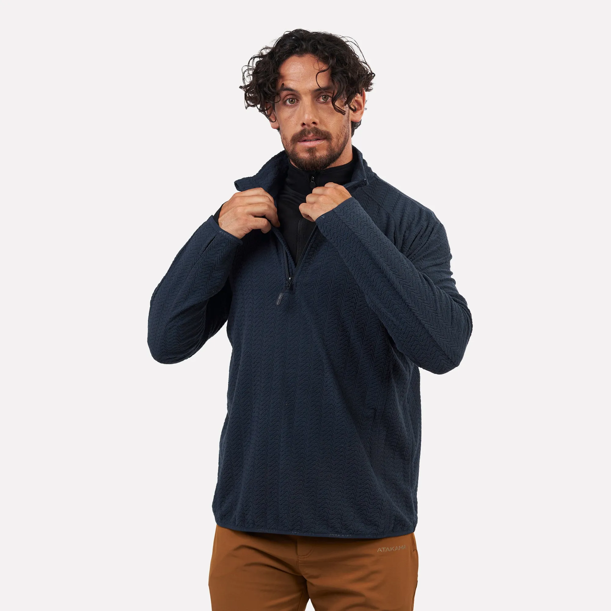 Polar fleece ultraligero 1/4-Zip hombre Volca