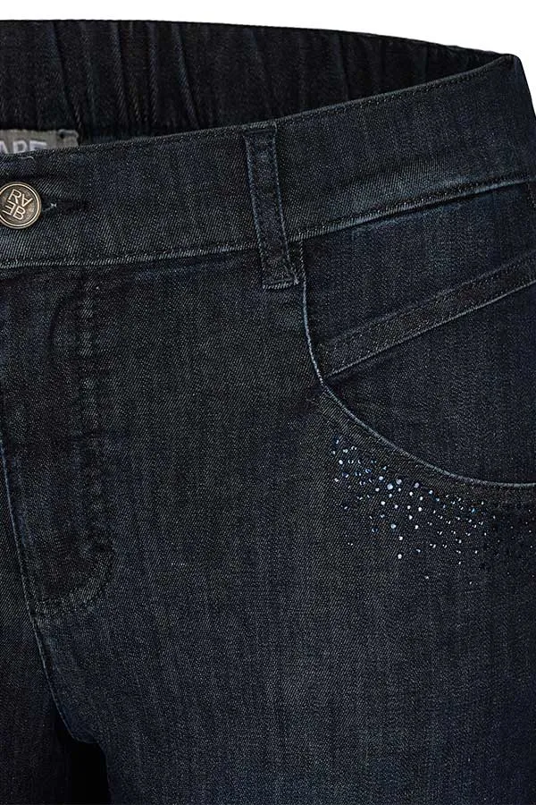 Rabe & LecomteDARK INDIGO BEDAZZLED SKINNY JEANS