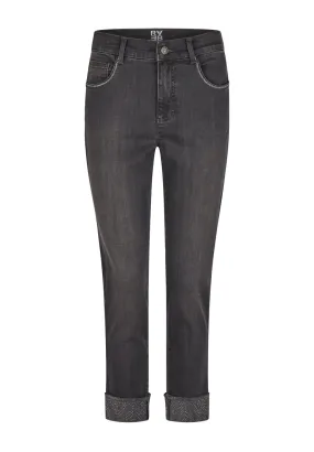 Rabe & LecomteGREY STUDDED HEM SKINNY JEANS