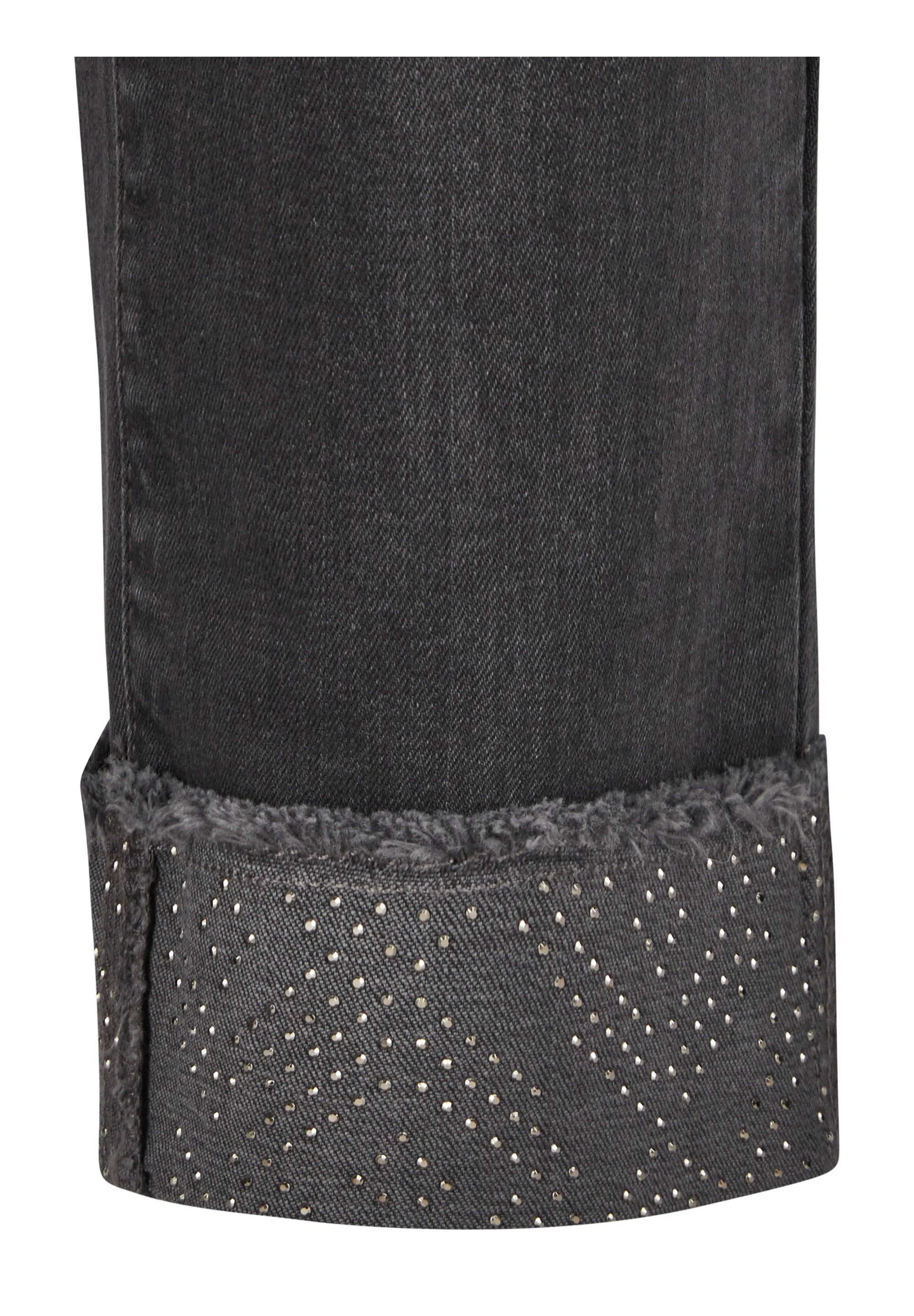 Rabe & LecomteGREY STUDDED HEM SKINNY JEANS