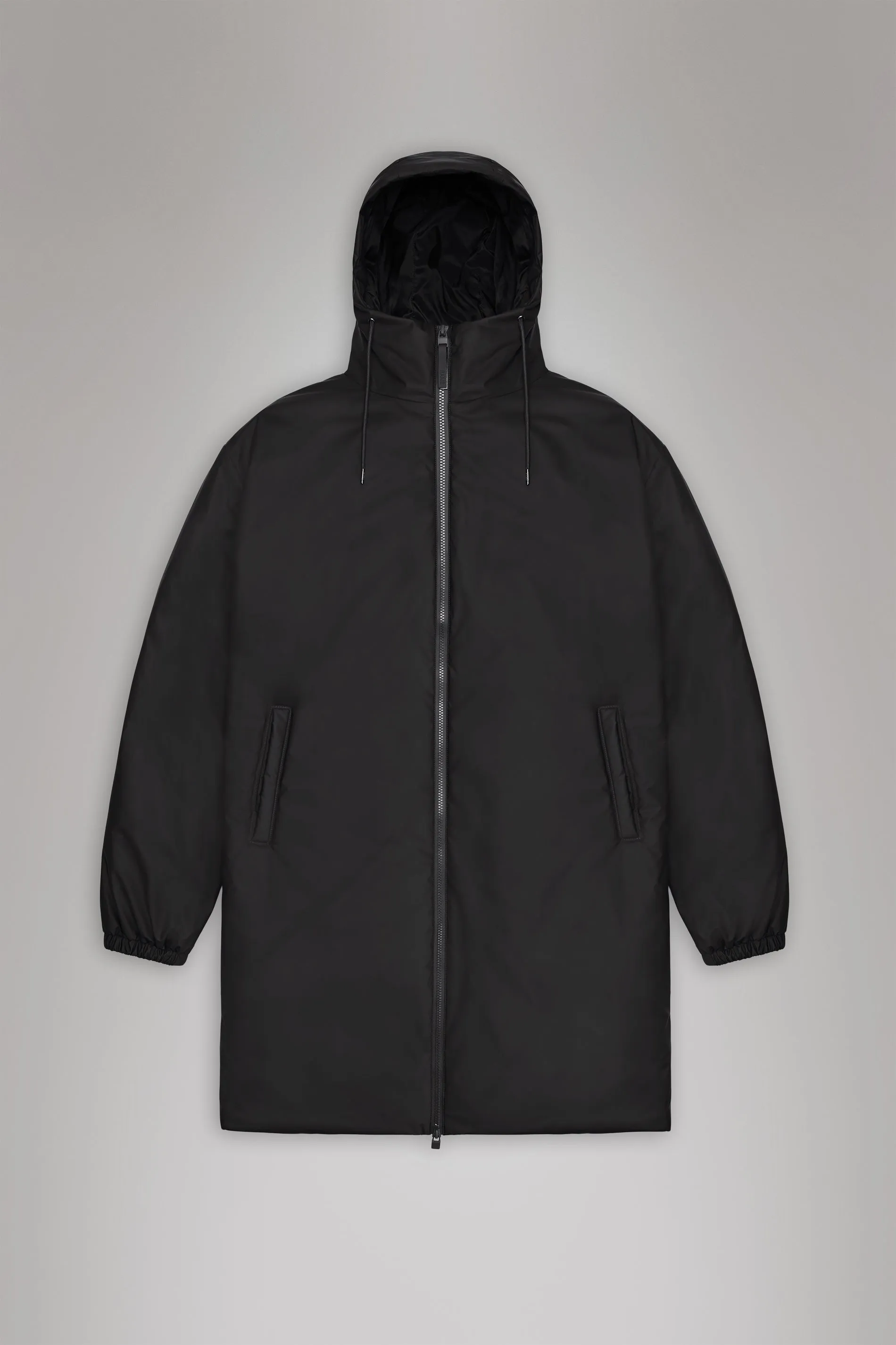 Rains® Lohja Longer Insulated Jacket in Black for €279 | 2-Year Warranty