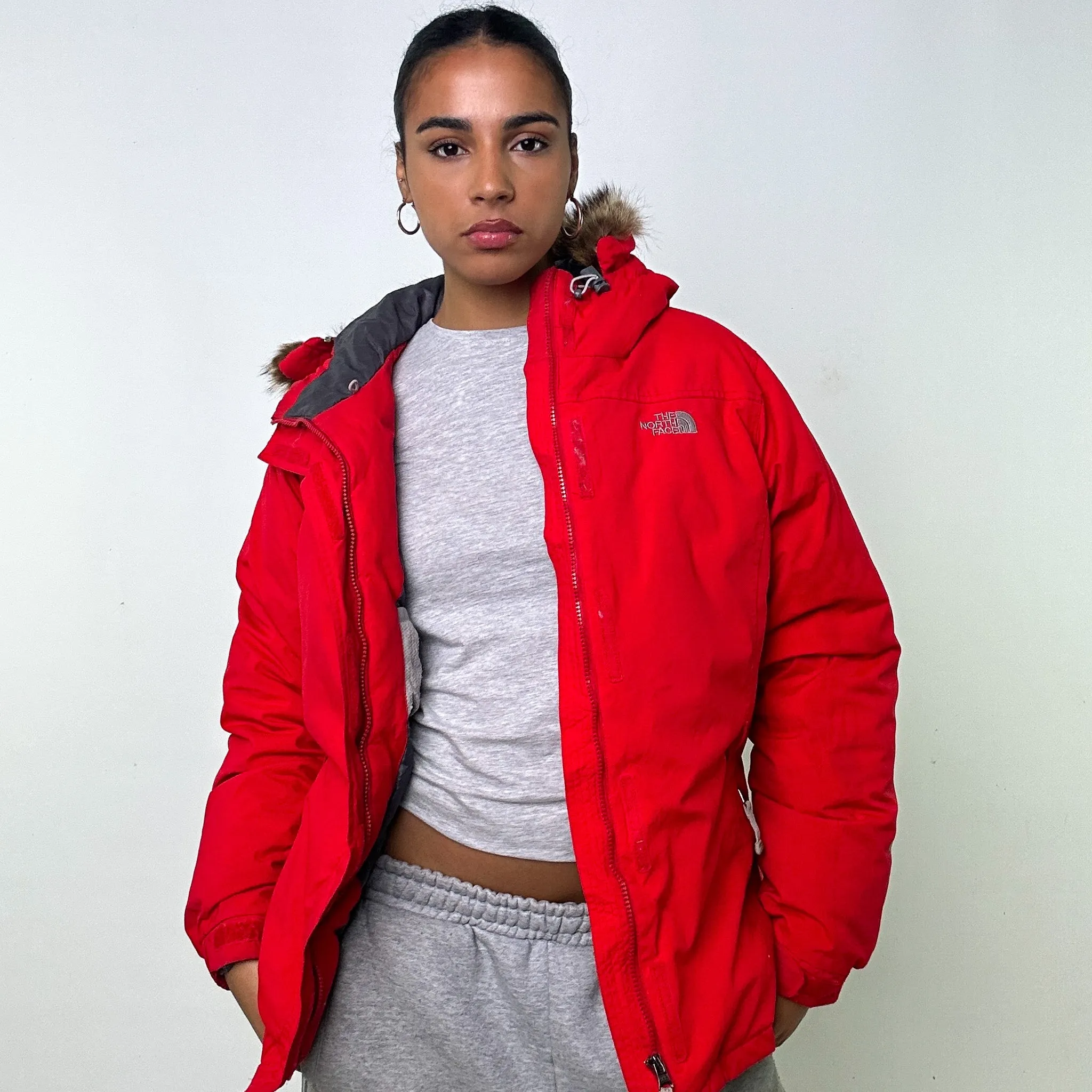 Red y2ks The North Face Hyvent Summit Series Parka Puffer Jacket Coat (L)