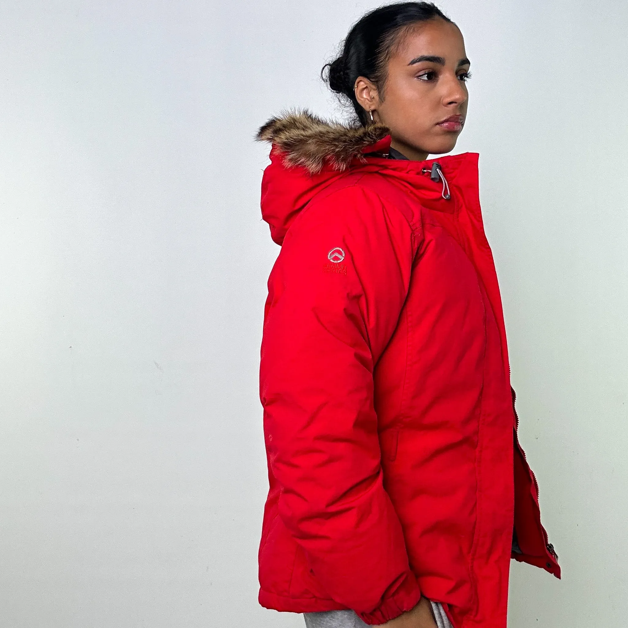 Red y2ks The North Face Hyvent Summit Series Parka Puffer Jacket Coat (L)