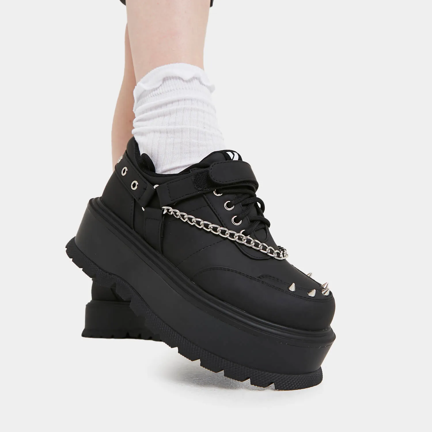 Retrograde Rebel Black Platform Shoes