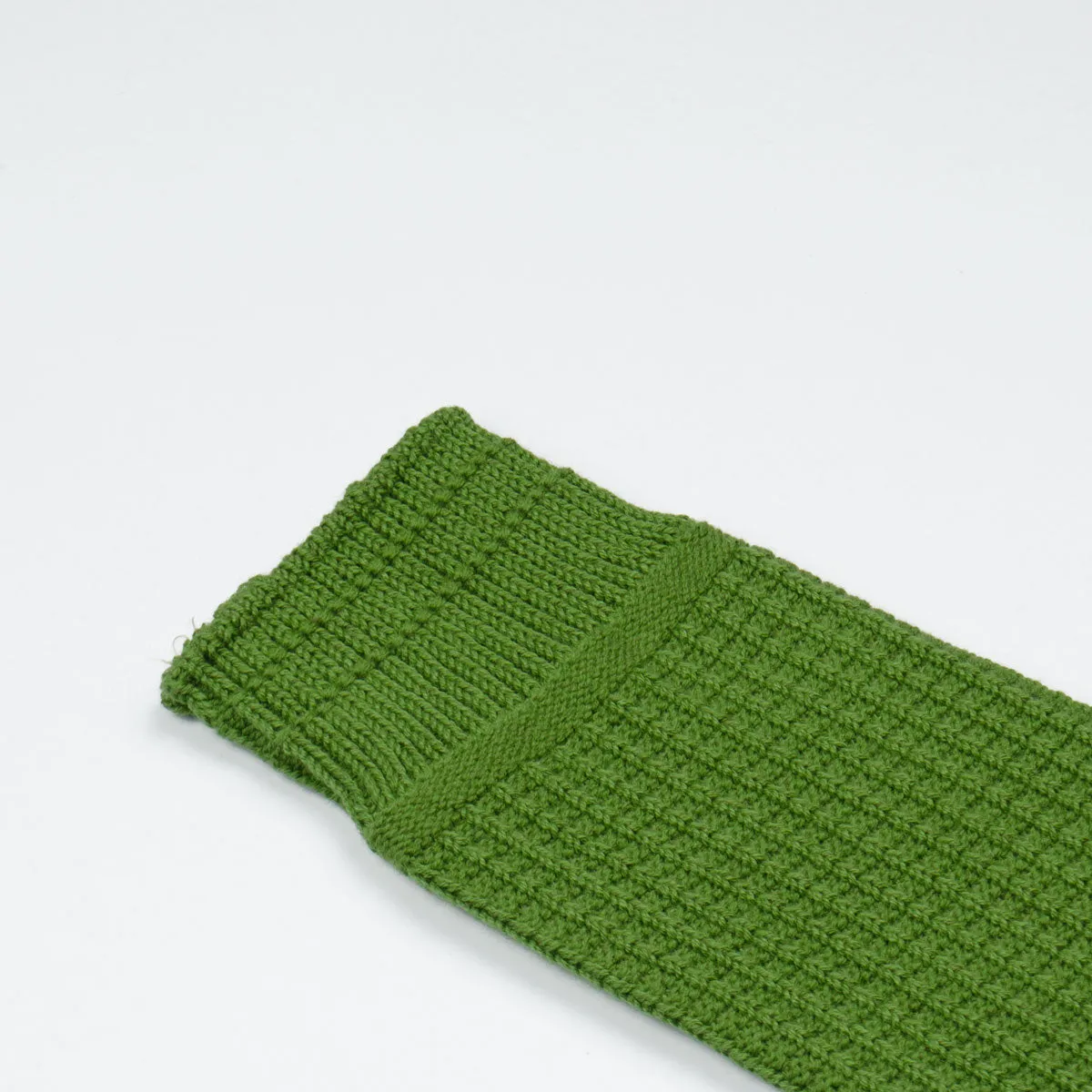 RoToTo - Cotton Waffle Crew Socks - Olive