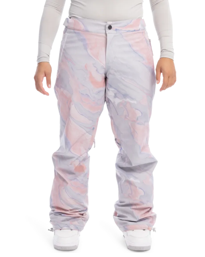 Roxy Chloe Kim Womens Snow Pant Gray Violet Marble 2023 | Snow Pants Womens | Snow Skiers Warehouse