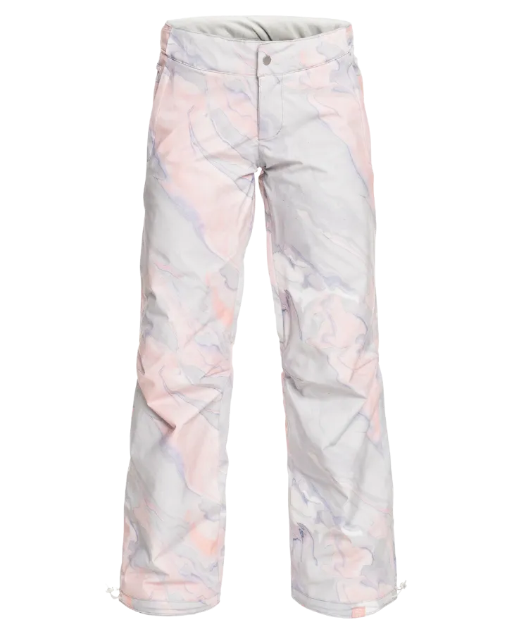 Roxy Chloe Kim Womens Snow Pant Gray Violet Marble 2023 | Snow Pants Womens | Snow Skiers Warehouse