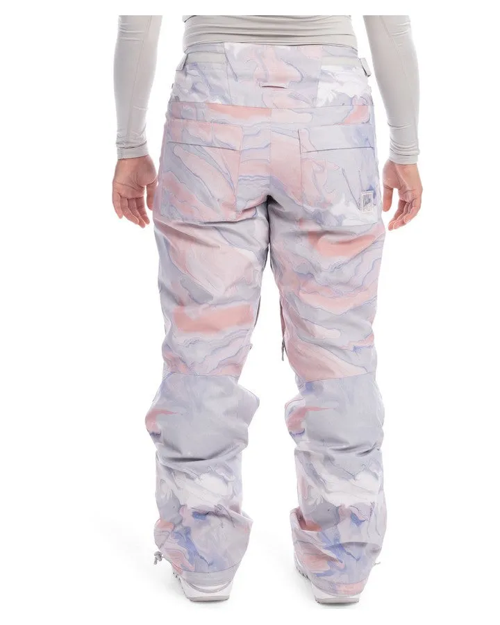 Roxy Chloe Kim Womens Snow Pant Gray Violet Marble 2023 | Snow Pants Womens | Snow Skiers Warehouse