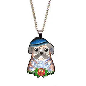 Sailor Pug Mini Pendant